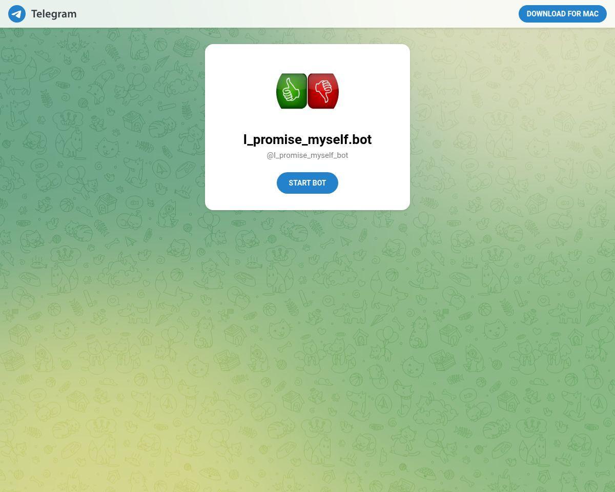 Promise Myself Telegram Bot