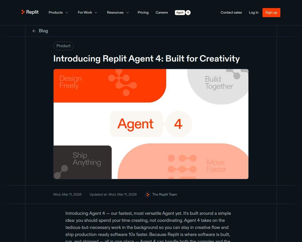 Replit Agent 4