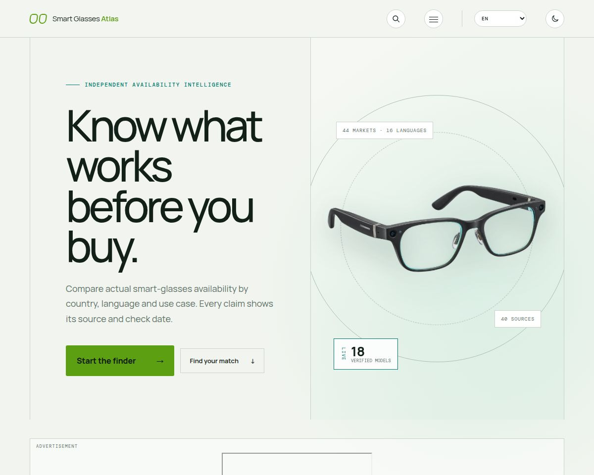 Smart Glasses Atlas Screenshot