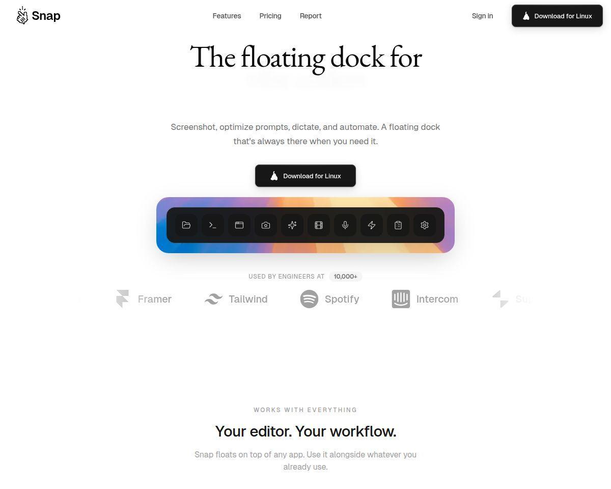 Snap Developer Dock