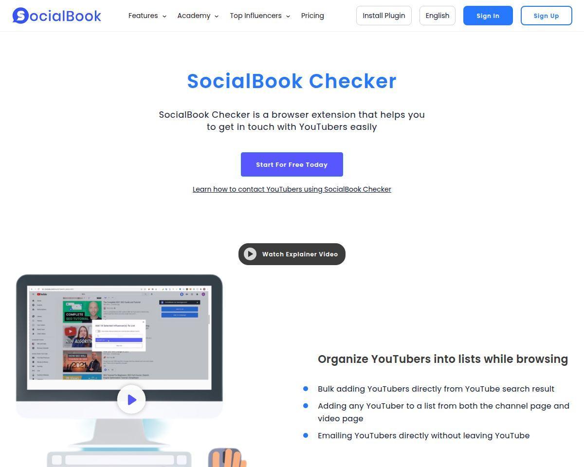 SocialBook Checker