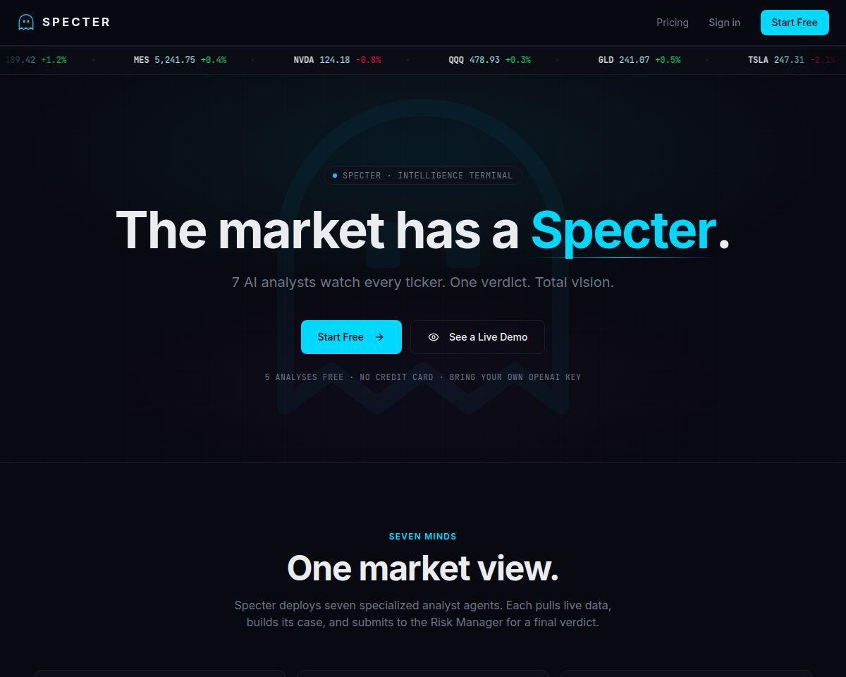 Specter — Market Intelligence Terminal