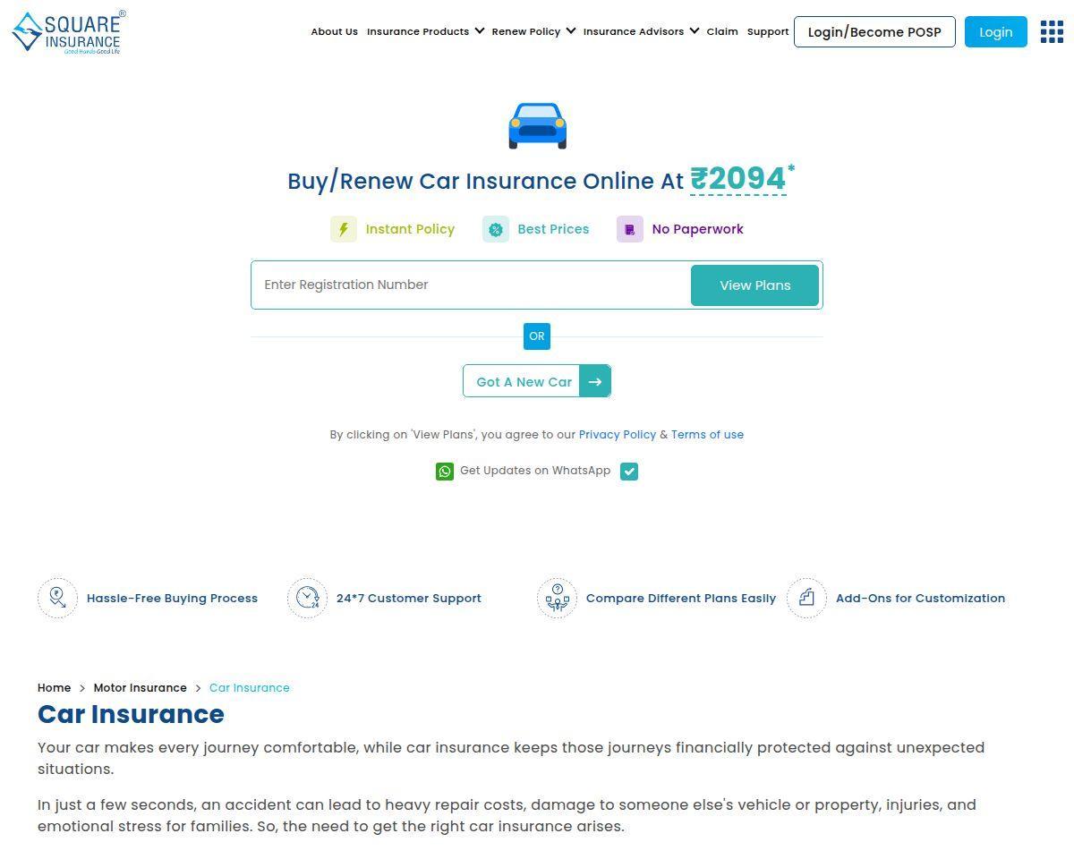 https://www.squareinsurance.in/motor-insurance/car-insurance