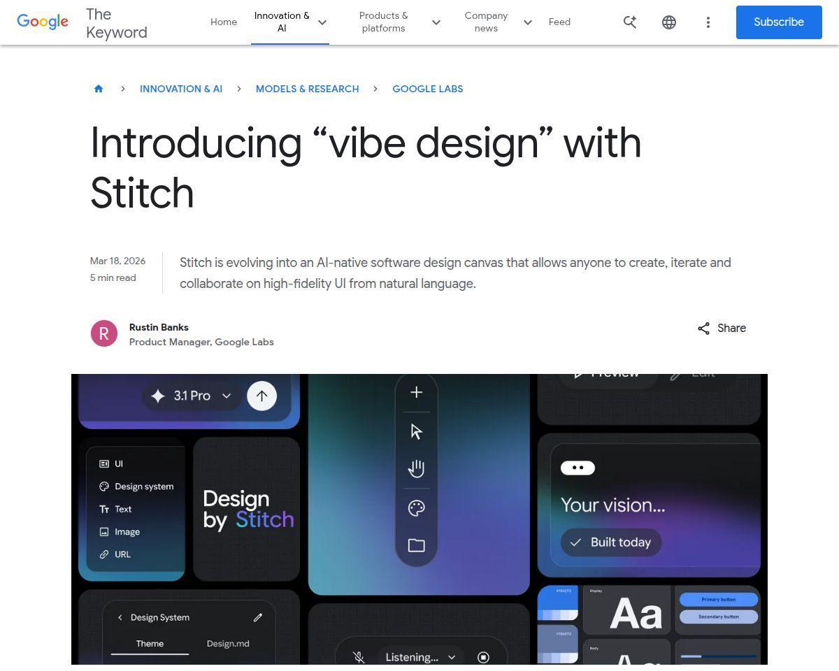 Stitch 2.0 by Google