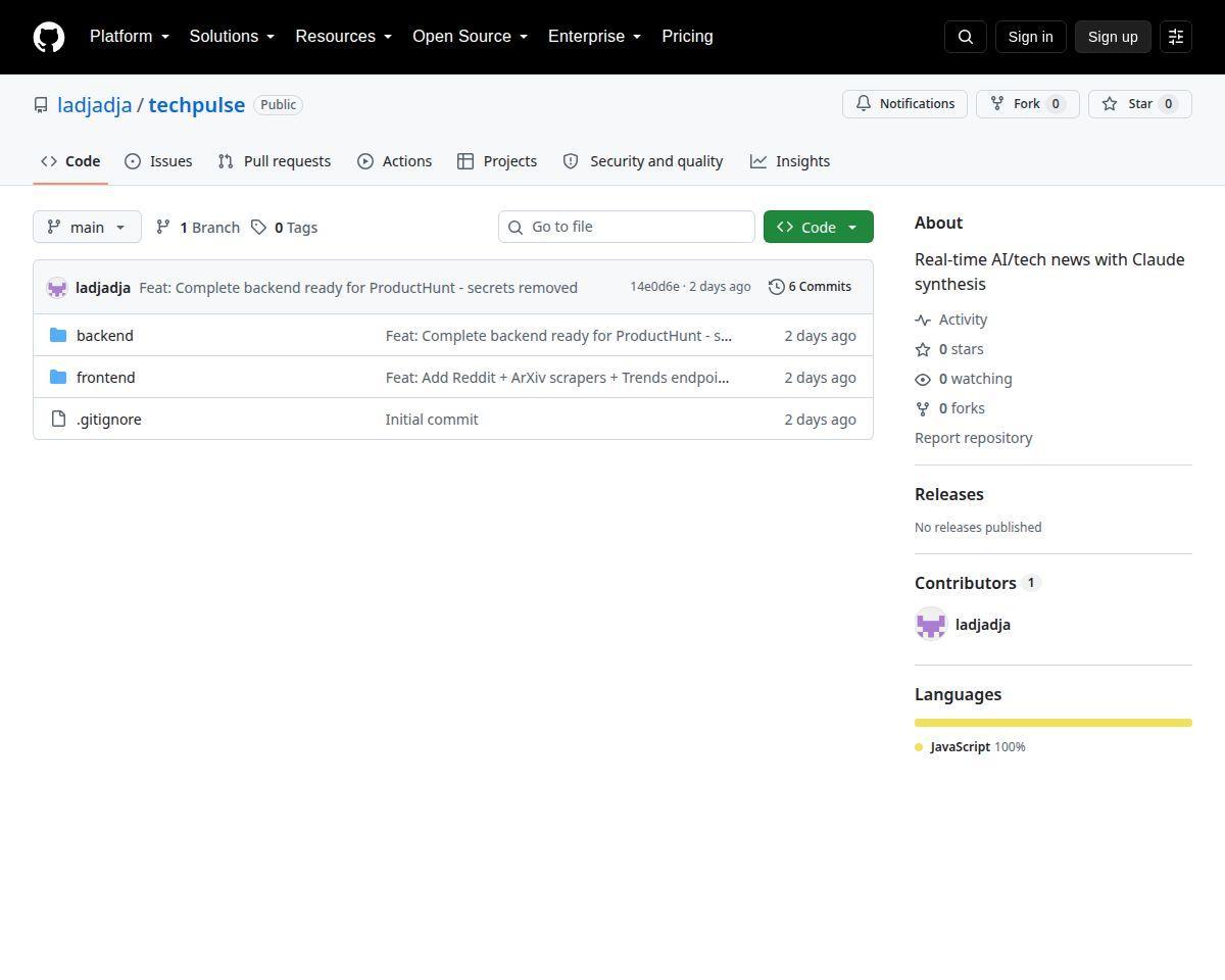 TechPulse Screenshot