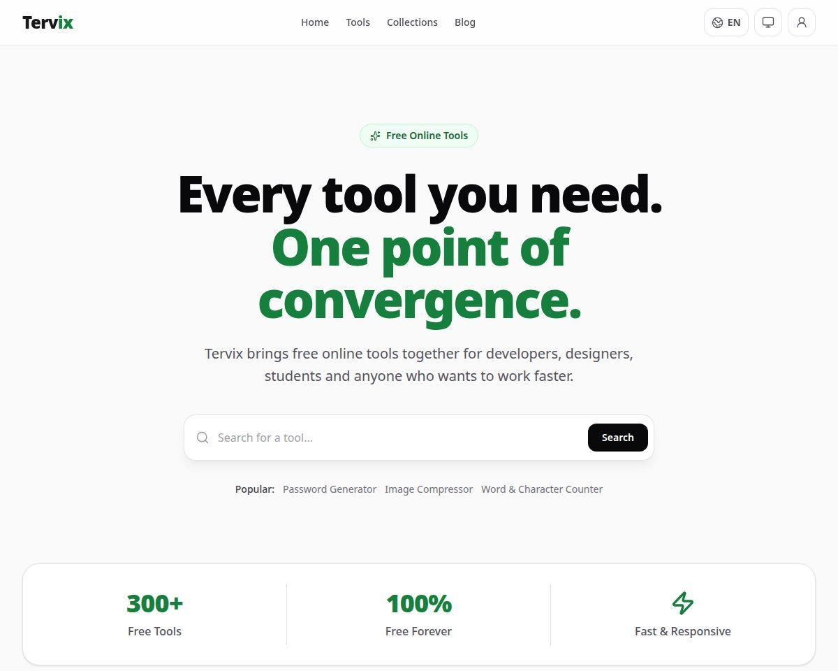 Tervix — Free Online Tools