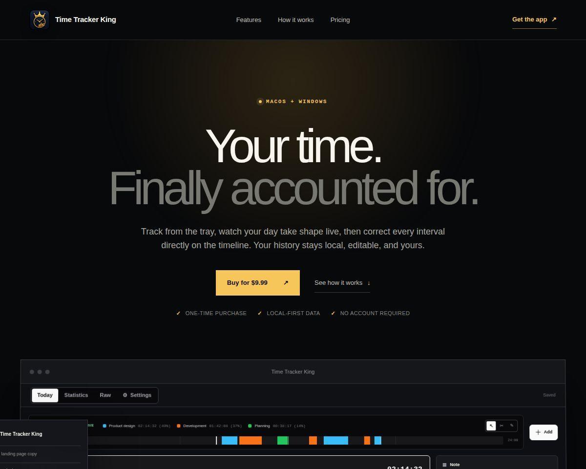 Time Tracker King - Rule Your Time