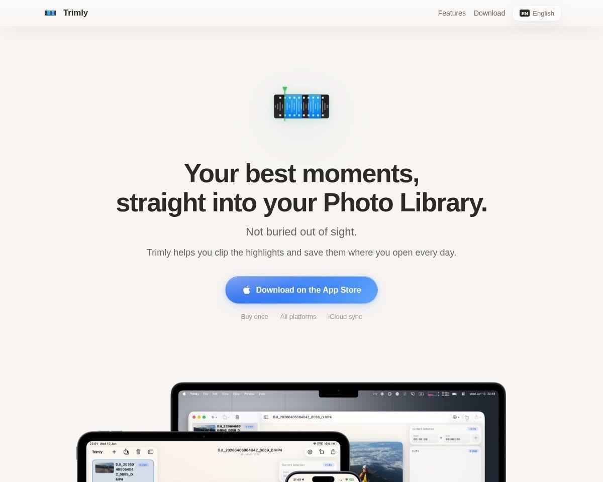 Trimly: Powerful and handy video clipper