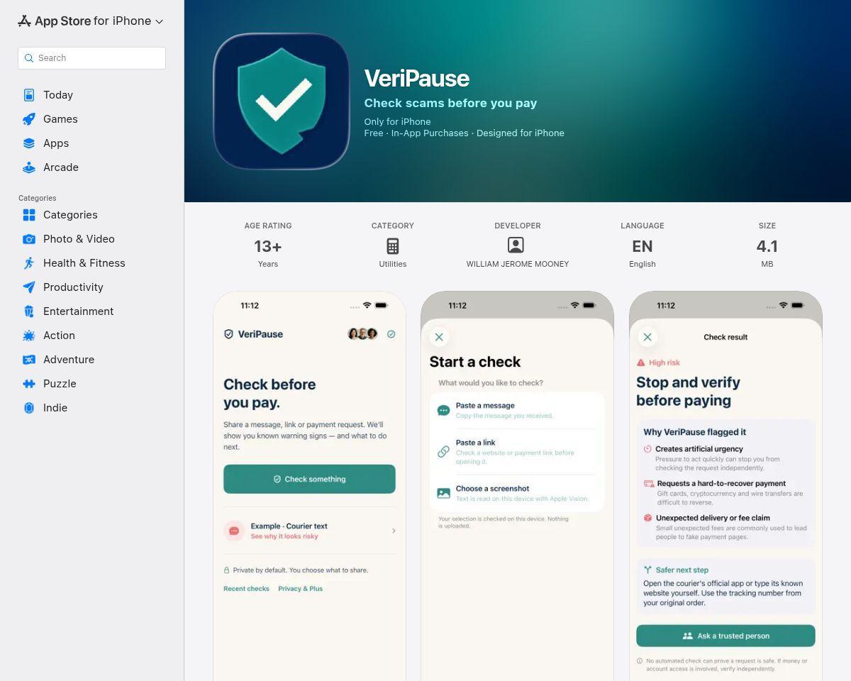 veripuase don't get scammed ever again.