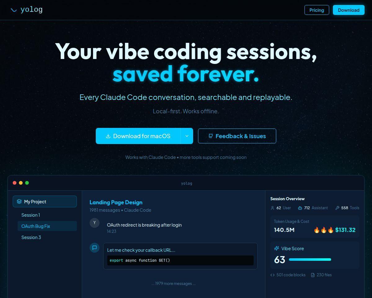 yolog.dev Desktop