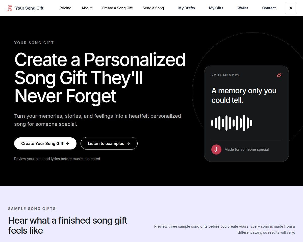 Your Song Gift Screenshot