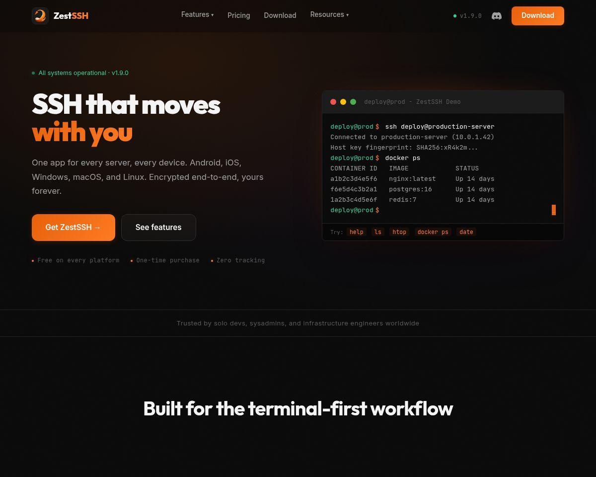 ZestSSH - Modern SSH Client