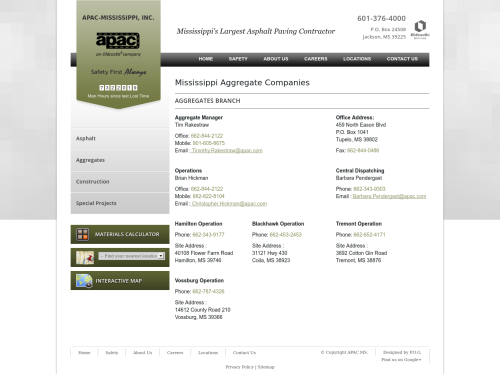 APAC - Mississippi Aggregates Branch