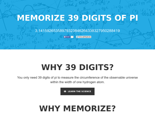 Memorize 39 Digits of Pi