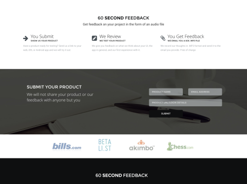 60 Second Feedback
